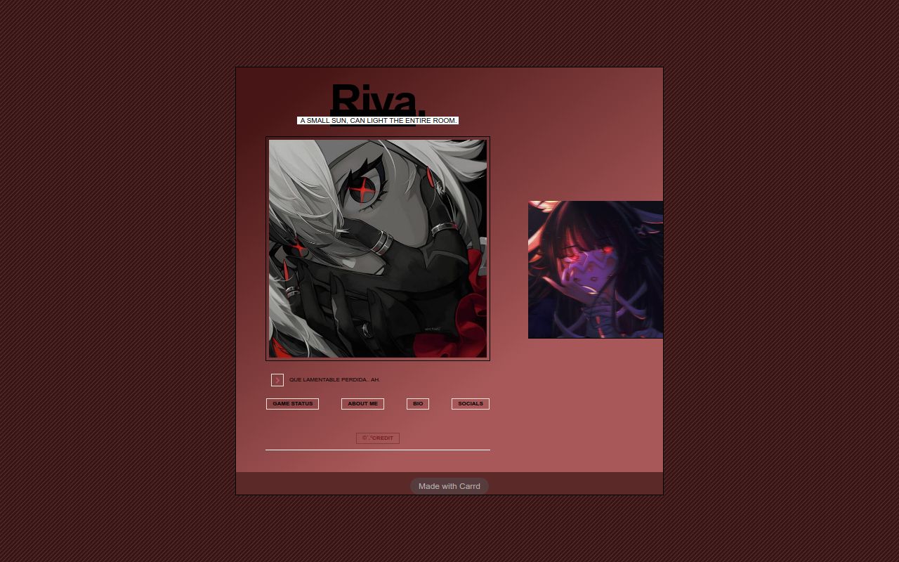 Carrd profile picture for @oriya